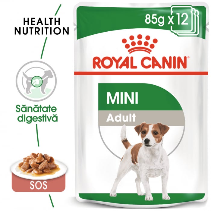 Royal Canin Mini Adult hrana umeda caine (in sos), 12 x 85 g [1]