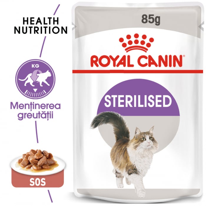 Royal Canin Sterilised Adult hrana umeda pisica sterilizata (in sos), 12 x 85 g [8]