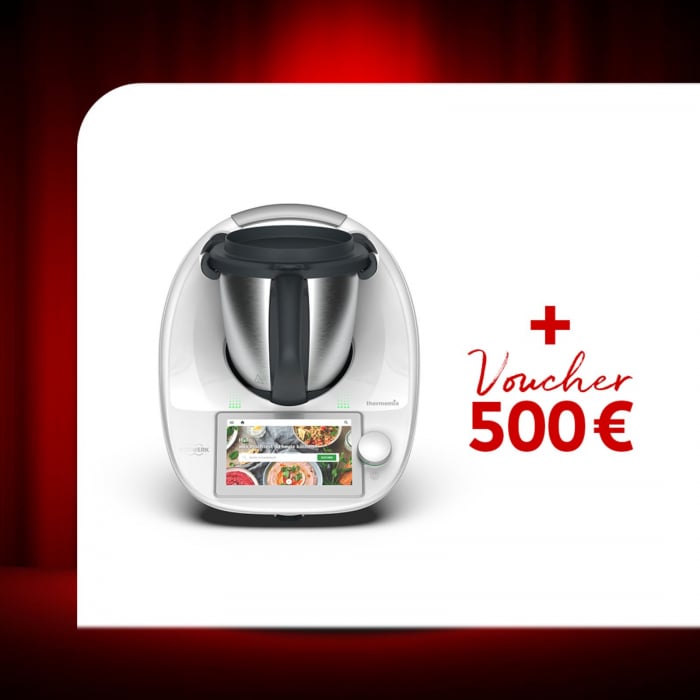 Aparat de gătit Thermomix TM6®, reunește peste 20 de aparate de bucătărie într-unul, cu conectare wirelless la Cookidoo®, Vorwerk, o platformă cu peste 94.000 de reţete testate, în 21 de limbi [1]