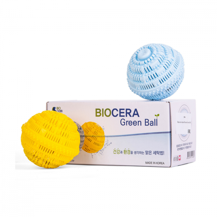 GreenBall Biocera, set 2 bile ecologice cu bioceramice pentru spălat rufe fără detergent, 1100 spălări [2]