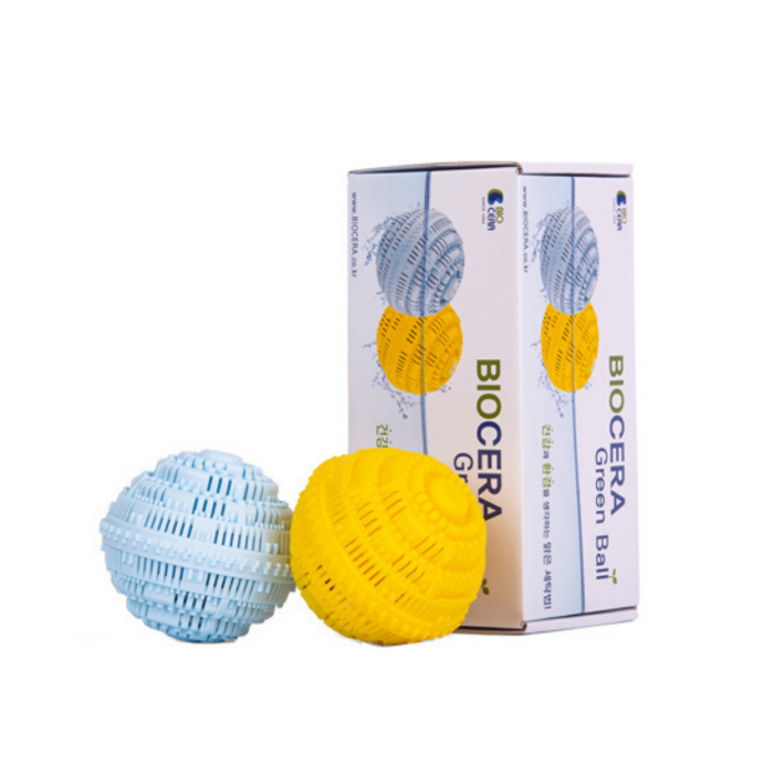 GreenBall Biocera, set 2 bile ecologice cu bioceramice pentru spălat rufe fără detergent, 1100 spălări [1]