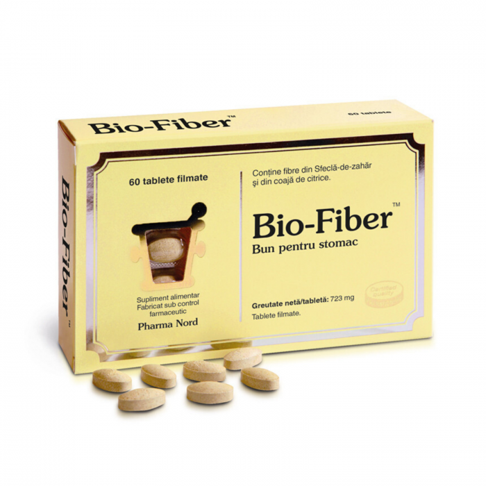 Bio-Fiber™ 60 tablete, Pharma Nord, fibre naturale din sfeclă de zahăr şi citrice [1]
