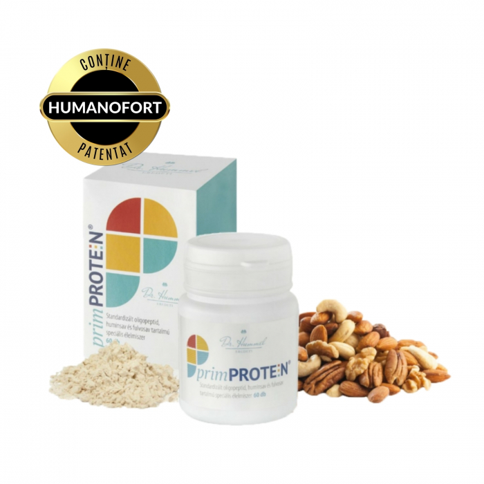 Dr. Hummel PrimPROTEIN® 60 capsule, conţine Humanofort™, accelerează capacitatea de regenerare celulară [1]