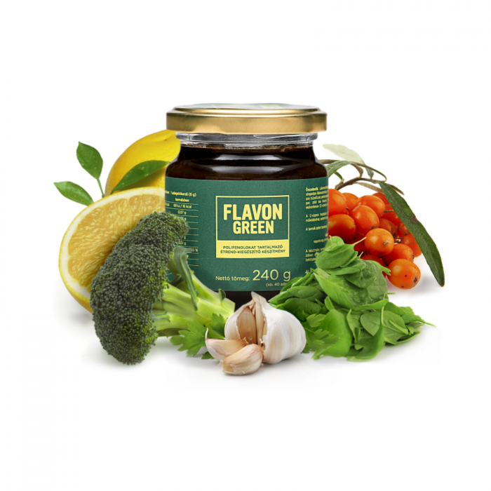 Flavon Green 240 g, supliment alimentar antioxidant cu consistenţă de gel, formulă concentrată cu polifenoli şi vitamina C [1]