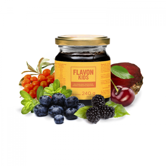 Flavon Kids 240 g, supliment alimentar antioxidant cu consistenţă de gel, formulă concentrată cu polifenoli, vitamina C si complexul de vitamine B [1]