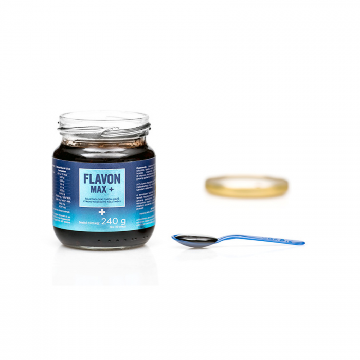 Flavon Max+ 240 g, supliment alimentar antioxidant cu consistenţă de gel, formulă concentrată cu polifenoli, vitaminele C şi E [3]
