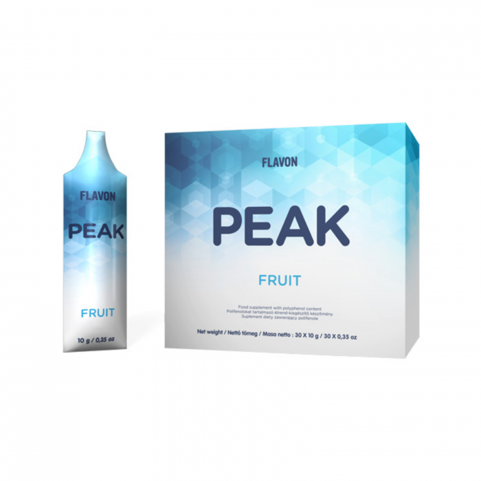 Flavon Peak Fruit 30 plicuri x 10 g, supliment alimentar antioxidant cu consistenţă de gel, formulă concentrată cu polifenoli, vitamina C, beta-glucani şi uleiuri omega [2]
