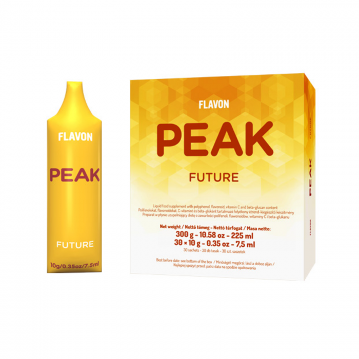 Flavon Peak Future 30 plicuri x 10 g, supliment alimentar antioxidant cu consistenţă de gel, formulă concentrată cu polifenoli, vitamina C, beta-glucani şi uleiuri omega [2]