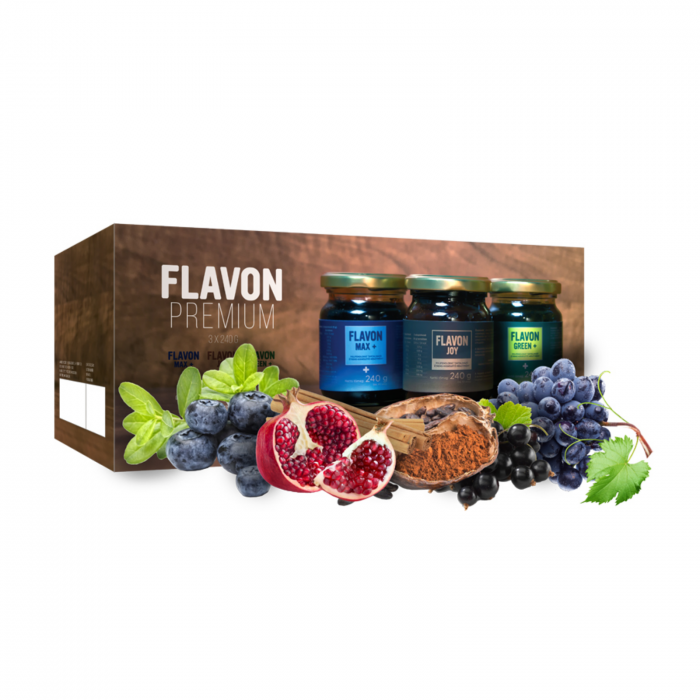 Pachet Flavon Premium (1 borcan Flavon Max+, 1 borcan Flavon Green+, 1 borcan Flavon Joy) [2]