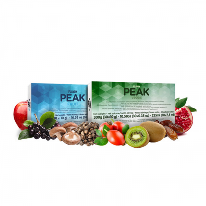 Pachet Flavon Peak Fruit (30 plicuri x 10 g) & Flavon Peak Veggie (30 plicuri x 10 g) [1]