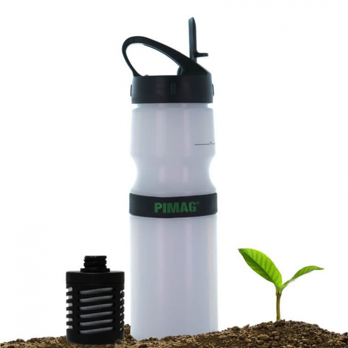 Sticlă filtrantă PiMag® Sport, Nikken, capacitate 621 ml, fără BPA, include un cartuş filtrant, creşte pH-ul, produce apă Pi magnetizată [2]