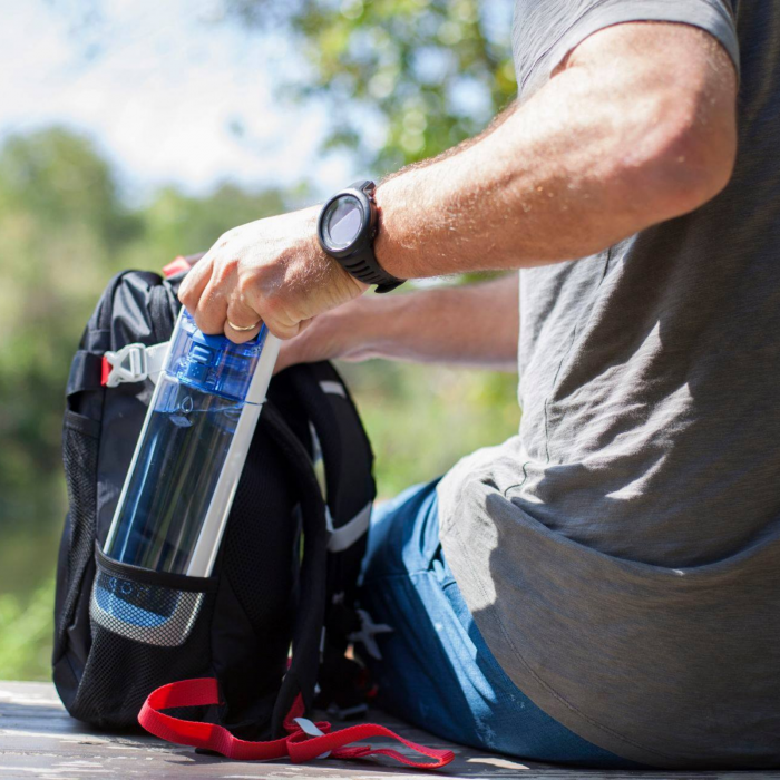 Sticlă apă reutilizabilă din Tritan™ Eastman, fără BPA şi fără bisfenol S, capacitate 750 ml + pliculeţ cu bioceramice Hydrogen T’bag™ Biocera [2]