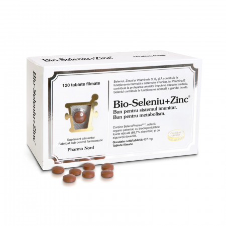 Suplimente nutritive - Bio-Seleniu+Zinc® 120 tablete, Pharma Nord, antioxidant complex cu 100 μg seleniu organic
