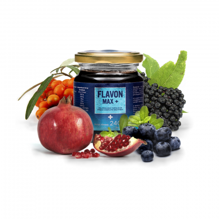 Premium - Flavon Max+ 240 g, supliment alimentar antioxidant cu consistenţă de gel, formulă concentrată cu polifenoli, vitaminele C şi E