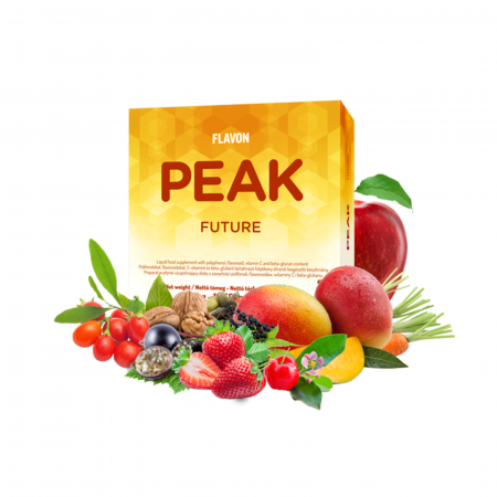 Flavon - Flavon Peak Future 30 plicuri x 10 g, supliment alimentar antioxidant cu consistenţă de gel, formulă concentrată cu polifenoli, vitamina C, beta-glucani şi uleiuri omega