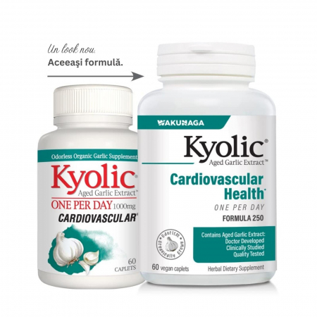Suplimente nutritive - Kyolic® One Per Day 1000 mg, 60 tablete, conţine extract de usturoi maturat, pentru un sistem cardiovascular sănătos