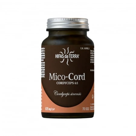 Suplimente nutritive - Mico-Cord 70 capsule, Hifas da Terra, extract 6:1 Cordyceps sinensis, ideal pentru creșterea nivelului de energie și îmbunătățirea performanței sportive