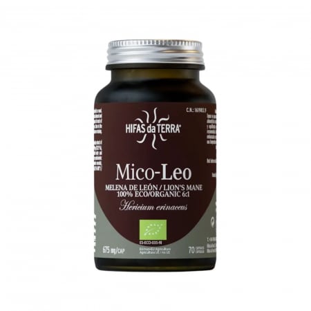 Suplimente nutritive - Mico-Leo 70 capsule, Hifas da Terra, extract de ciuperca Coama leului ECO, ciuperca creierului și a microbiomului, benefică pentru funcționarea optimă a sistemelor nervos și digestiv