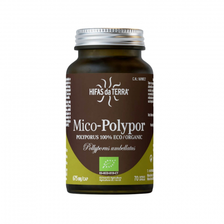 Suplimente nutritive - Mico-Polypor 70 capsule, Hifas da Terra, extract de ciuperca cu frunze Polyporus umbellatus, susține echilibrul hidric al organismului, benefic în drenajul limfatic