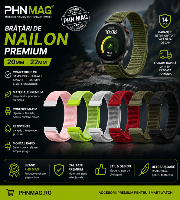Brățări de Nailon Premium - 20mm & 22mm