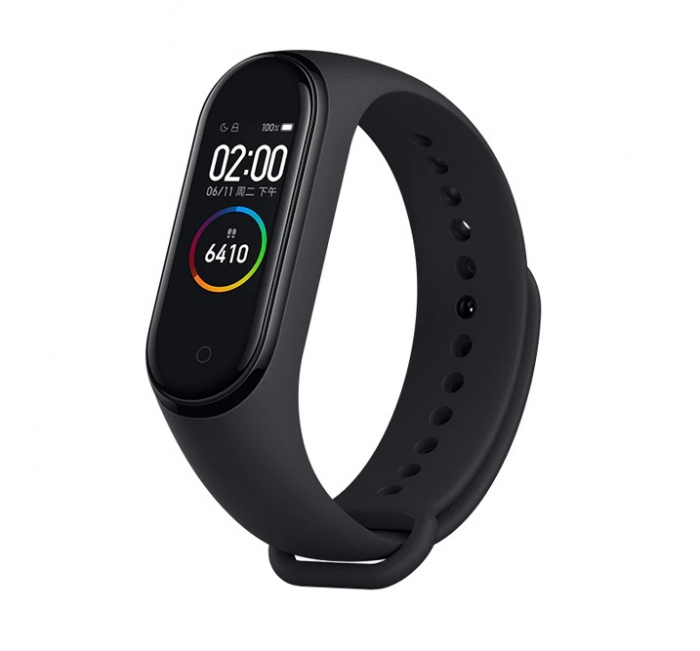 Bratara de schimb din silicon, pentru Xiaomi Mi Band 3 / Mi Band 4,Negru [4]
