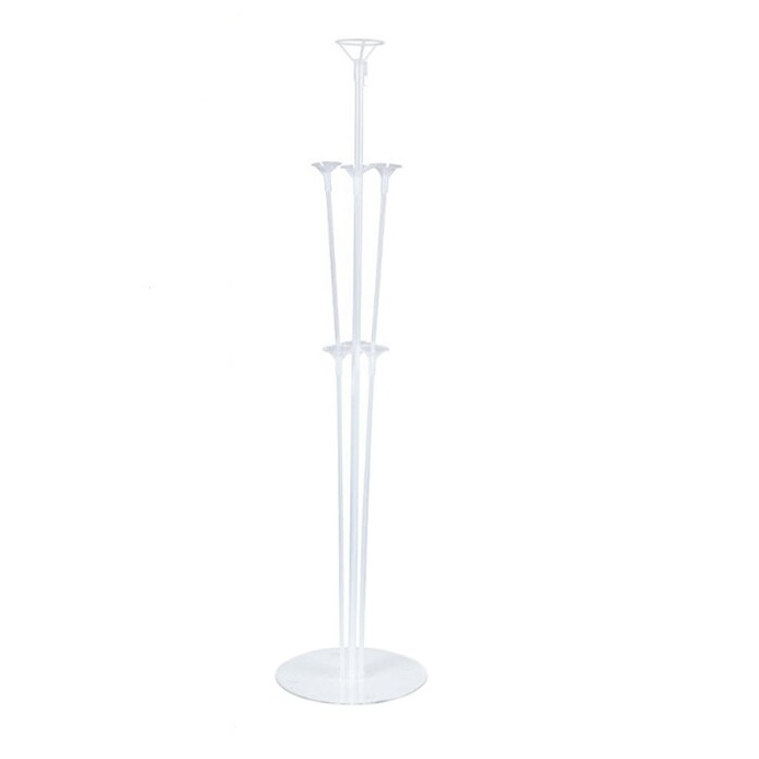 Suport de 7 baloane, Ornament masa de botez, 70cm, Baloane Confeti,  Albastru Metalizat [2]