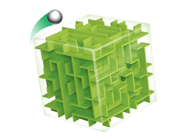Joc - Cub labirint cu biluta maze 8 x 8 x 8 cm [3]