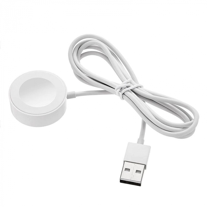 Cablu de incarcare magnetic pentru Iwatch / Apple Watch, 1 m, Alb, USB [3]