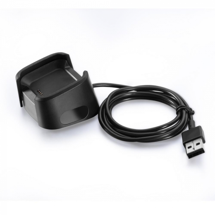 Cablu de incarcare QuickFit magnetic pentru FitBit Versa / Versa 2, 1 m, Negru, USB [2]