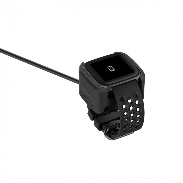 Cablu de incarcare QuickFit magnetic pentru FitBit Versa / Versa 2, 1 m, Negru, USB [3]