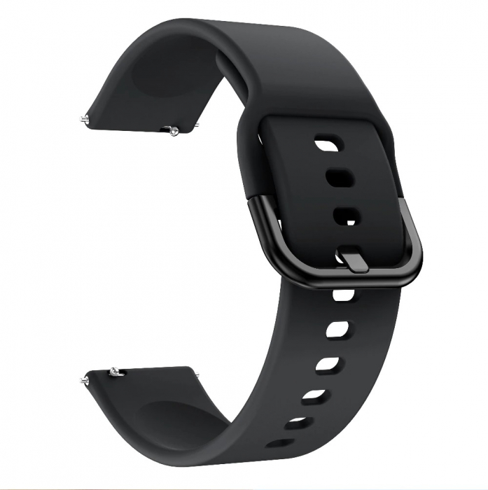 Curea silicon compatibil Samsung Galaxy Active / Active 2 , Negru , 20 mm , Quick Release [3]