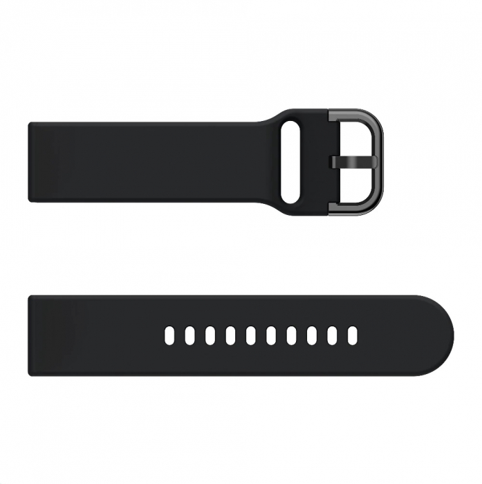 Curea silicon compatibil Samsung Galaxy Active / Active 2 , Negru , 20 mm , Quick Release [4]