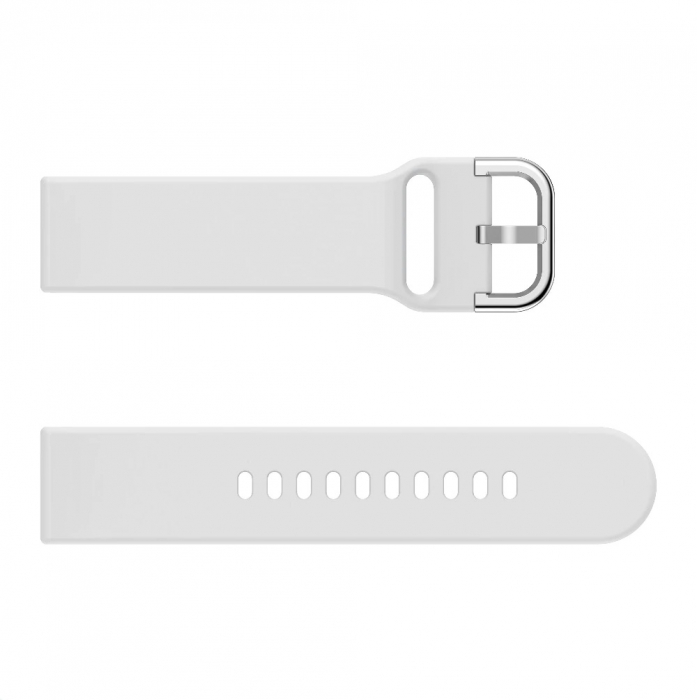 Curea Silicon compatibil Samsung Galaxy Active / Active 2 , Alb , 20 mm , Quick Release [4]