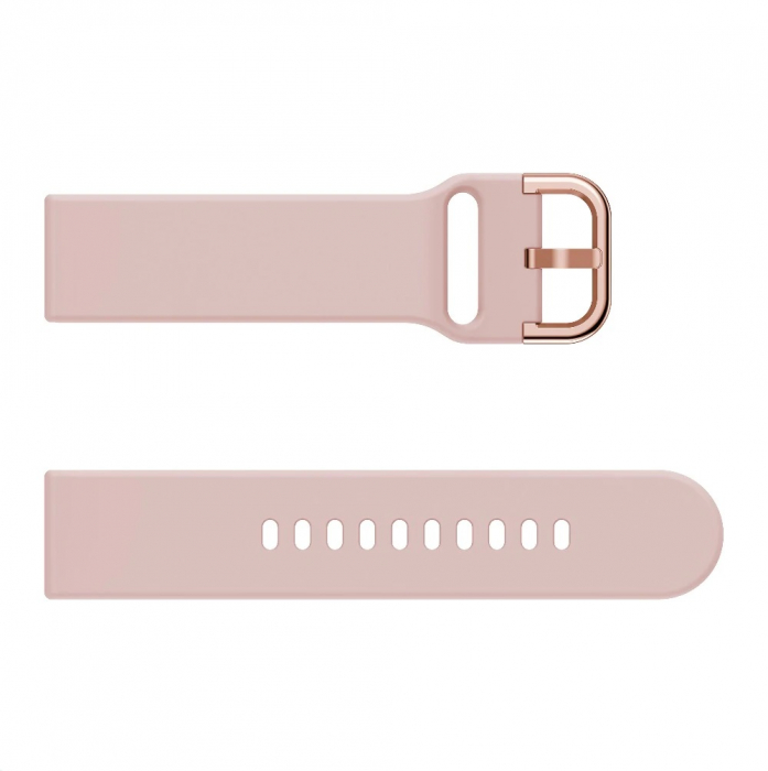 Curea silicon compatibil Samsung Galaxy Active / Active 2 , Roz Pal , 20 mm , Quick Release [4]