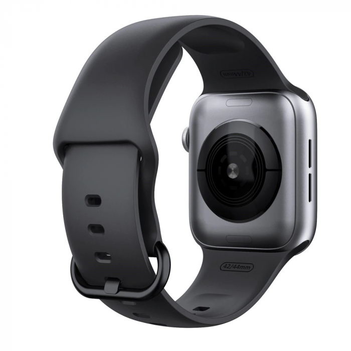 Curea cu catarama compatibil Apple Watch 1 2 3 4 5 6 , Sport, Silicon, 38mm , negru [1]