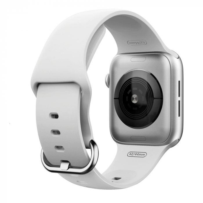 Curea cu catarama compatibil Apple Watch 1 2 3 4 5 6 , Sport, Silicon, 38mm , Alb [1]