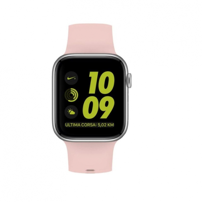 Curea cu catarama compatibil Apple Watch 1 2 3 4 5 6 , Sport, Silicon, 38mm , Roz Pal [3]
