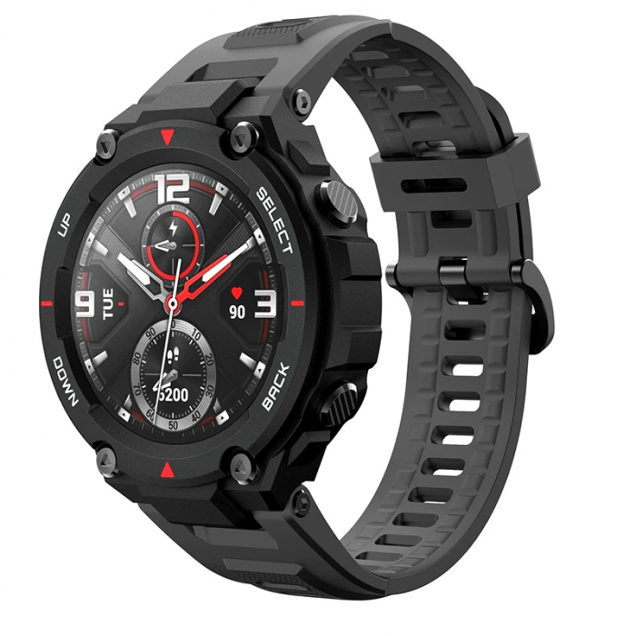 Bratara din silicon compatibil Amazfit T-REX - Negru [3]