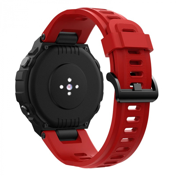 Bratara din silicon compatibil Amazfit T-REX - Rosu [2]