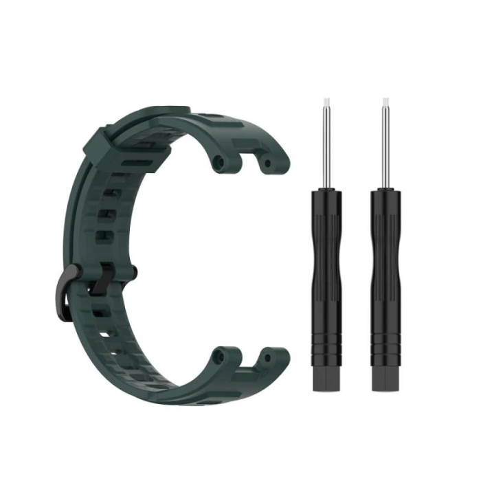 Bratara din silicon compatibil Amazfit T-REX - Olive Green [1]