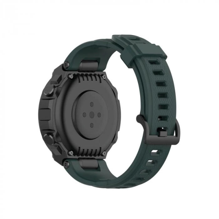 Bratara din silicon compatibil Amazfit T-REX - Olive Green [2]