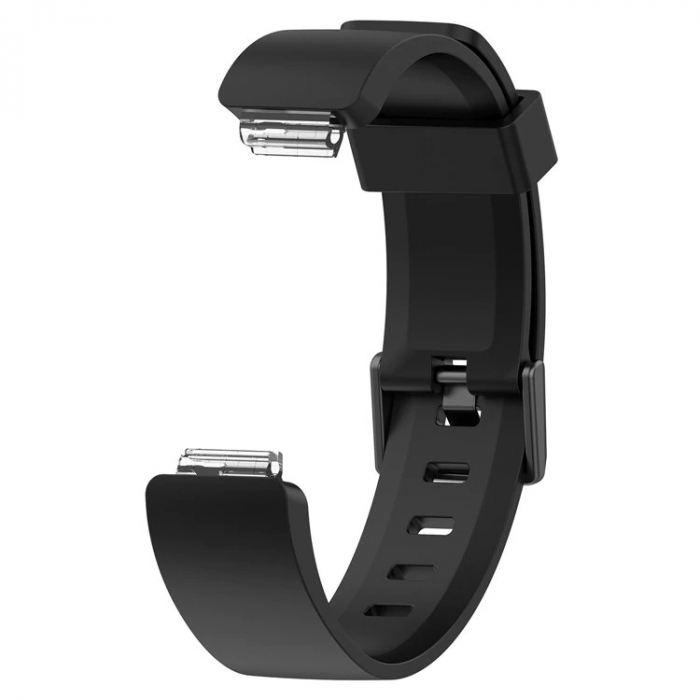 Bratara din silicon compatibil Fitbit Inspire / HR - Negru - S , Quick Release [2]