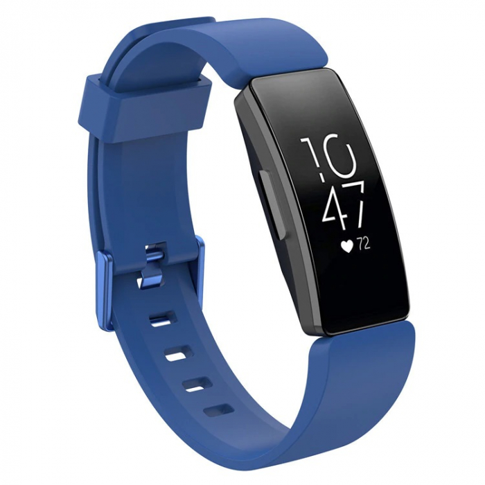 Bratara din silicon compatibil Fitbit Inspire / HR - Albastru - L , Quick Release [2]