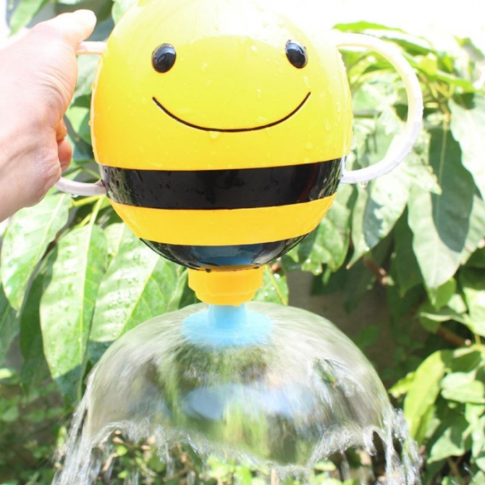 Fantana cu apa Albinuta Gigant jucarie de baie pentru bebe, Galbena 23 cm, +18 luni [5]