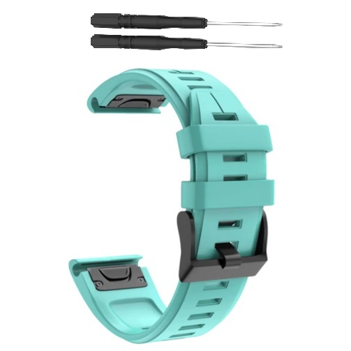 Curea Bratara Quick Release pentru smartwatch Garmin Fenix 6 / 6X / 6x pro solar / 5x / 5x Puls / Fenix 3 / 3 HR / 3 sapphire / D2 Bravo / Quaitx3 / Tactix Bravo / Descent Mk1 , 26 mm , Marine Green c [2]
