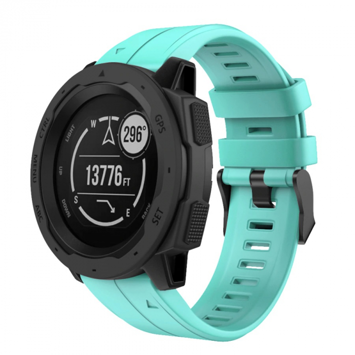 Curea Bratara Quick Release pentru smartwatch Garmin Fenix 6 / 6X / 6x pro solar / 5x / 5x Puls / Fenix 3 / 3 HR / 3 sapphire / D2 Bravo / Quaitx3 / Tactix Bravo / Descent Mk1 , 26 mm , Marine Green c [4]