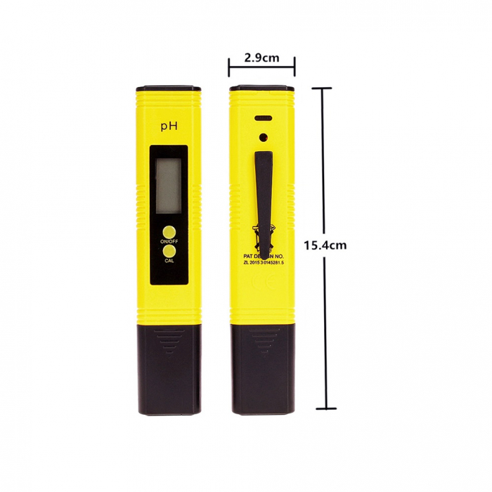 Tester pH Digital pentru testarea calitatii apei de uz casnic pentru apa potabila, acvarii, piscina , Galben [2]