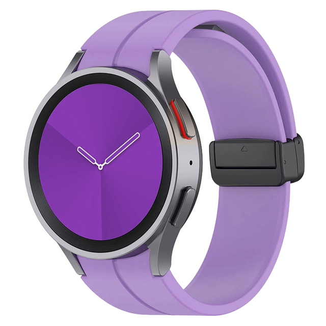 Curea compatibila smartwatch Samsung Watch 5 / 4, 20 mm, Quick Release cu inchidere magnetica, Display 40/42/44/45/46mm, Lila [1]