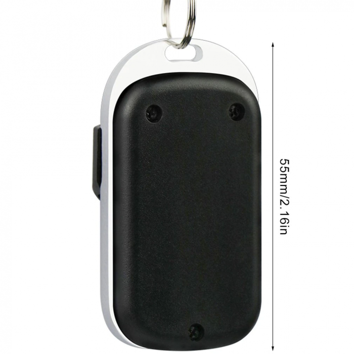Telecomanda universala cu invatare, placa frontala din metal, 4 butoane, cod fix, 433Mhz, pentru poarta electrica, garaj si prize, 12 V, patrata, Negru- Argintiu [10]