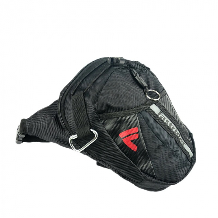 Geanta borseta de picior moto atv, borseta sport, neagra [3]